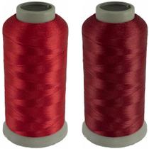Linha Bordar 100% Poliester 120g Cone 4000m Cor Vermelho Linha Bordar 100% Poliester 120g Cone 4000m Cor Vermelho