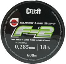 Linha Celta F2 Soft Yellow Com 600m Super linha 0,28MM 18LB 600M