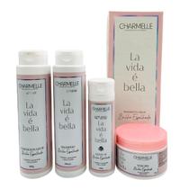 Linha Charmelle La Vida é Bella Brilho Espelhado Tratamento Completo