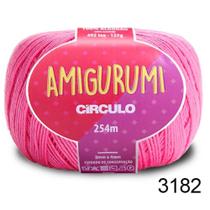 Linha croche amigurumi circulo com 254m algodão 3182 pitaya