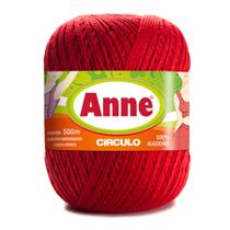 linha croche vermlho cereja