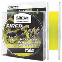Linha Crown Fiber Soft Amarela 0,52mm 52 lbs 250m