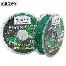 Linha Crown Multifilamento Fiber Flex 0,18mm 20lbs 100% 4X 100m