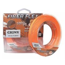 Linha crown multifilamento fiber flex 8x laranja - 100m