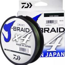Linha daiwa j-braid x4 135m 0,21mm verde