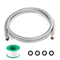 Linha de água para geladeira KEOKLE em aço inoxidável 1/4 1,5 m Linha de água para geladeira KEOKLE em aço inoxidável 1/4 1,5 m