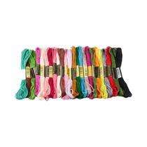 Linha De Bordado Em Cores Arco-Íris 100 Pcs DIY Fio De Costura Feito À Mão Cor Aleatória