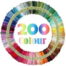 Linha de bordar ATDAWN Rainbow Color 200 novelos (8 m)