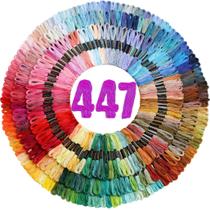 Linha de bordar Athena's Elements com tema arco-íris 447 cores