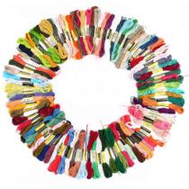 Linha de bordar Oumefar 100 peças em ponto cruz multicolorido