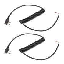 Linha de cabo de microfone Zopsc Electric 2 pinos e 4 fios para Baofeng UV5R