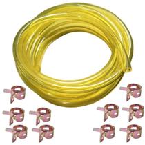 Linha de combustível SOOGIF de 10 pés (3,05 m) 1/4 ID x 3/8 OD com braçadeiras