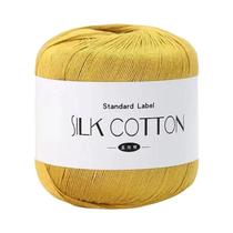 Linha De Crochê De Algodão De Seda Macia E Quente, Tricotada À Mão, 50g/PC, Fio Para Tricô E Bordado