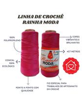 Linha de Crochê Polipropileno Rainha Moda 457 m Cores Vibrantes