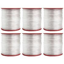 Linha de Nylon 1.0mm Resistente Incolor Multiuso 108 Metros Kit 6 Unidades