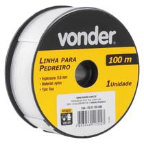 Linha de Pedreiro Lisa em Nylon 1 Rolo 0,80mm x 100mt Vonder