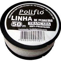 Linha De Pedreiro Polifio Trançada Rolo 50 Metros Polietileno