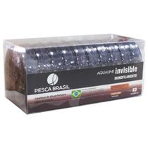 Linha De Pesca Aqualine Invisible Pesca Brasil 10 Uni 0,80Mm