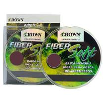 Linha de Pesca Crown Fiber Soft Monofilamento Amarelo 0,18mm 7Lbs 250M