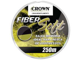 Linha de Pesca Crown Fiber Soft Monofilamento Amarelo 0,40mm 32Lbs 250m
