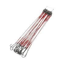 Linha De Pesca De Aço Anti-Mordida De 50LB Com 1 Gancho Giratório 3 Cores 20 Peças Saco FLYSAND