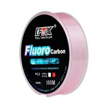 Linha de Pesca de Fluorocarbono 100m - Fibra de Carbono para Pesca em Mar e Rio