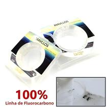 Linha De Pesca De Fluorocarbono Mavllos 50m 100% Fibra De Carbono Pura Monofilamento Líder De Pia