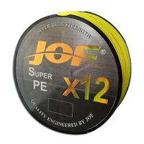 Linha de pesca Jof Braided 12 fios resistente à abrasão