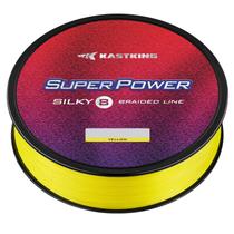 Linha de pesca KastKing Superpower Silky8 50 libras 150 jardas amarela Linha de pesca KastKing Superpower Silky8 50 libras 150 jardas amarela