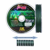 Linha De Pesca Multifilamento 200m Max Force 4 Fios 0,18mm 21lb Linha De Pesca Multifilamento 200m Max Force 4 Fios 0,18mm 21lb