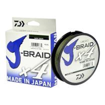 Linha de Pesca Multifilamento Daiwa J-Braid X4 Fios Verde - 270m