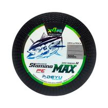 Linha de Pesca Multifilamento Stamina Max 4x 500m Deyu Linha de Pesca Multifilamento Stamina Max 4x 500m Deyu