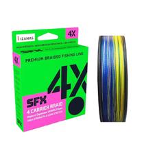 Linha De Pesca Multifilamento Sufix SFX Braid 4X PE3.0 0,285mm 40lb-18,0kgCarretel 300m Mult Color