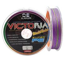 Linha de pesca multifilamento trançada pe victoria x8 multicolor com 100m Linha de pesca multifilamento trançada pe victoria x8 multicolor com 100m