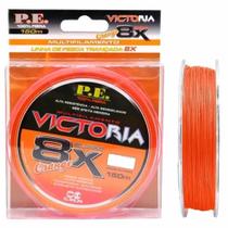 Linha de Pesca Multifilamento Victoria 8 fios 150m Orange 0.26mm 43Lbs