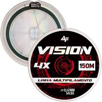 Linha de Pesca Multifilamento Vision 4X Albatroz Fishing 150 Metros 0,12mm Diâmetro 14 Libras Verde Dark Green