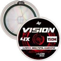 Linha de Pesca Multifilamento Vision 4X Albatroz Fishing 150 Metros 0,16mm Diâmetro 20 Libras Verde Dark Green