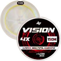Linha de Pesca Multifilamento Vision 4X Albatroz Fishing 150 Metros 0,23mm Diâmetro 28 Libras Amarelo Yellow