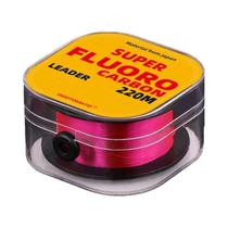 Linha de Pesca Revestida de Fluorocarbono - 220m - Transparente e Resistente
