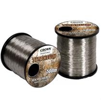 Linha de Pesca Titanium 0,37mm 25ib Monofilamento 500m Crown Linha de Pesca Titanium 0,37mm 25ib Monofilamento 500m Crown