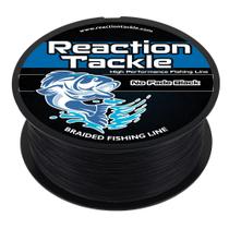 Linha de Pesca Trançada Reaction Tackle Preta que Não Desbota 13,5 kg 457 m Linha de Pesca Trançada Reaction Tackle Preta que Não Desbota 13,5 kg 457 m