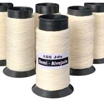 Linha de Pipa 100 jardas, Semi Alvejada, Kit 12 unidades, Extra Forte Original