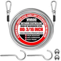 Linha de roupas VIVBOO 12m Outdoors Silver PVC Coating