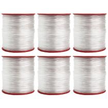 Linha Fio de Nylon 1.0mm Incolor 100g Para Pesca Artesanato Bijuteria 6 Rolos
