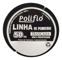 Linha Fio de Pedreiro Polifio 50m Trançada 1mm Branco Construção kit com 2 rolos Linha Fio de Pedreiro Polifio 50m Trançada 1mm Branco Construção kit com 2 rolos