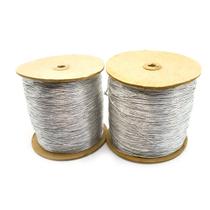 Linha Fio Metalizado Prata 1 Rolo 1mm 50m 60g Embrulho Decoração