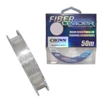 Linha Fluorocarbon Fiber Leader Crown 0,47mm 28ib 50m Branca