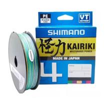 Linha Japonesa Para Pesca Shimano Kairiki 4 20lb 0,20mm Multifilamento Carretel C/ 150m Multicolor