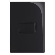 Linha Lisse Conjunto Preto 4x2 Interruptor Simples 10a Preto