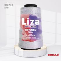 Linha Liza Grossa Brilho Circulo 500mt COR Branco 870